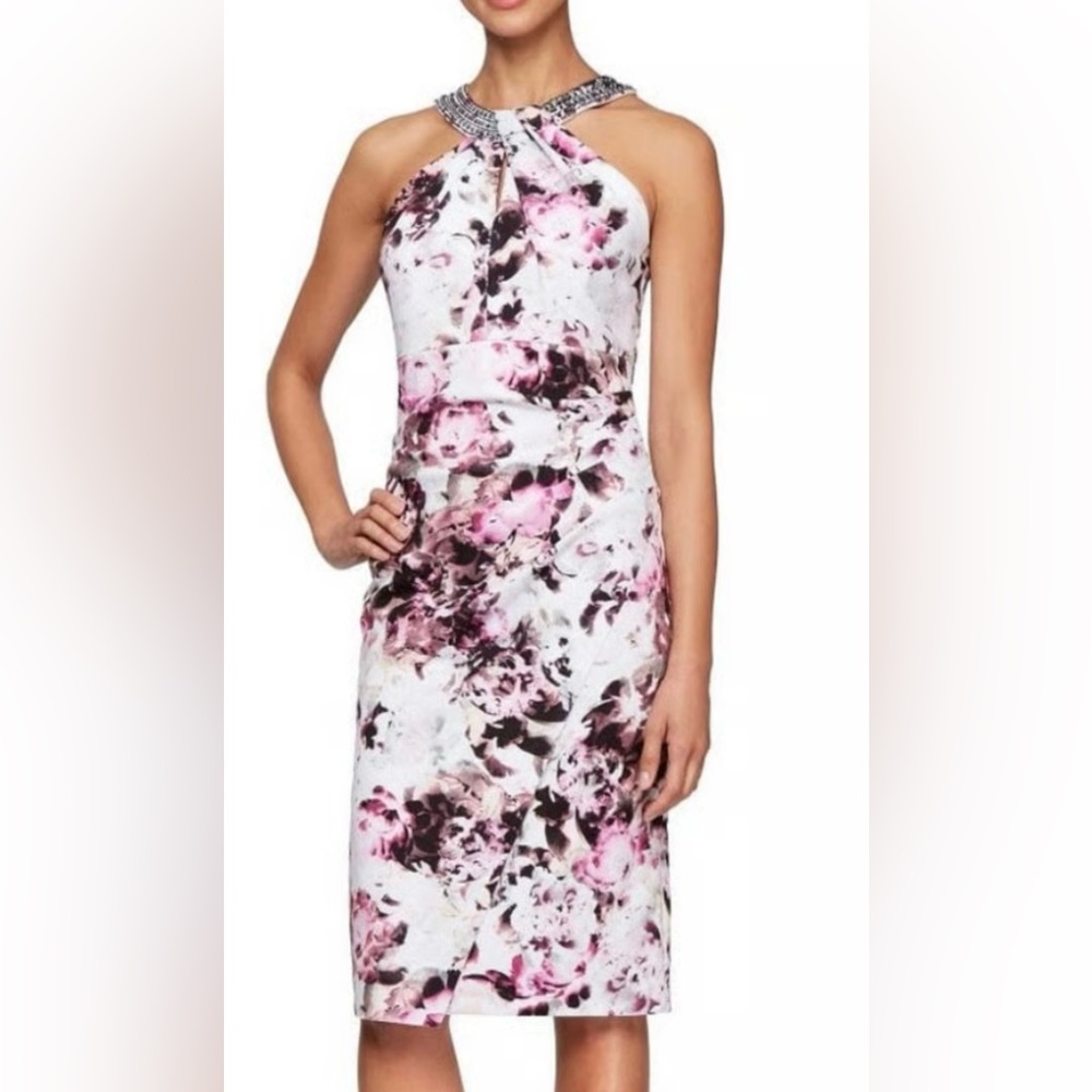 Alex Evenings Floral Sleeveless Dress